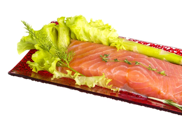 Filet z lososa obložená — Stock fotografie