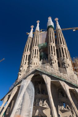 Barcelona İspanya - 28 Ekim: La Sagrada Familia - impressiv