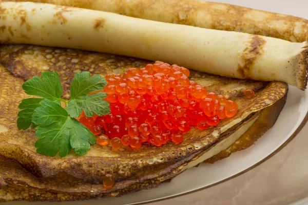 Russische pannenkoeken — Stockfoto