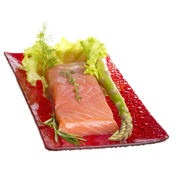 Филе лосося с гарниром — стоковое фото