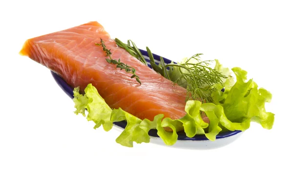 Filé de salmão decorado — Fotografia de Stock