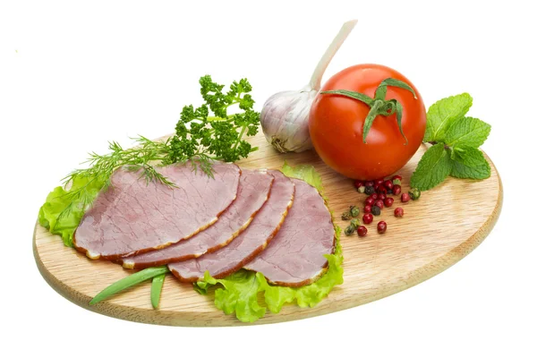 Olgun taze sebze jambon