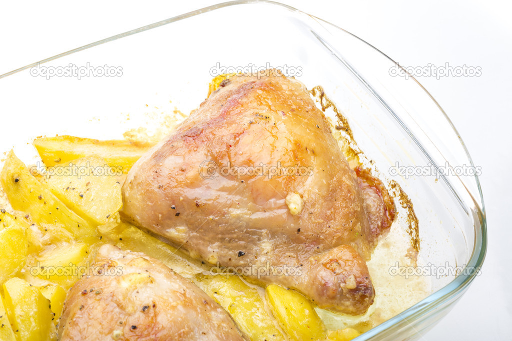 Fried chicken with potato