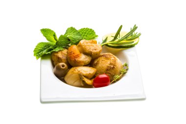 kuşkonmaz, limon, nane ve biberiye ile tarak