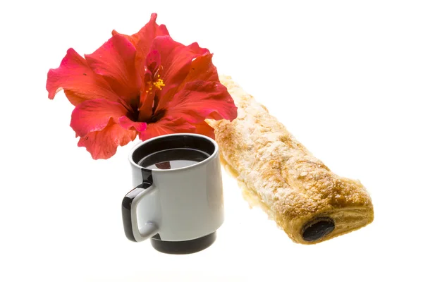 Kahve ve pasta Kahvaltı — Stok fotoğraf