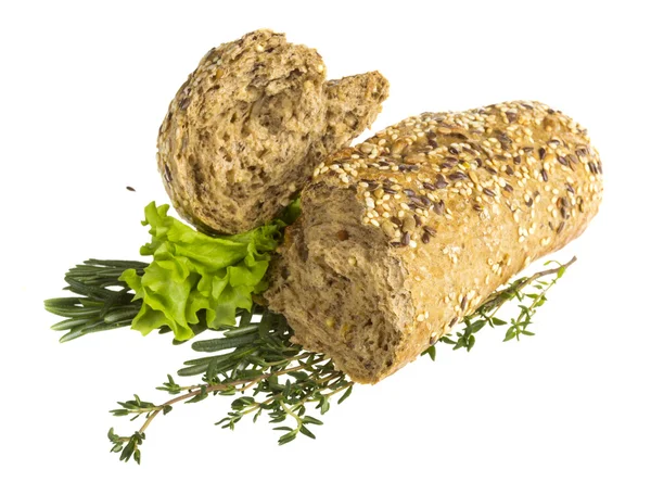 Bread with seeds and herbs — Stock Photo, Image