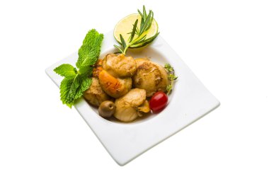 kuşkonmaz, limon, nane ve biberiye ile tarak