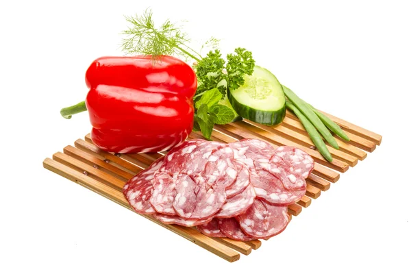 Salame fresco maturo — Foto Stock