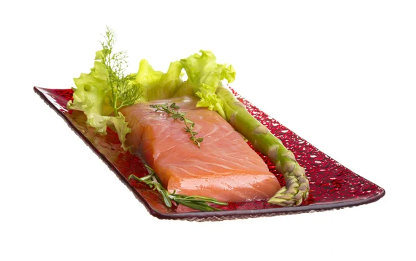 Filé de salmão decorado — Fotografia de Stock