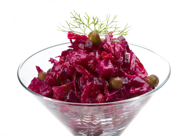 Русский свекольный салат из винегрета
