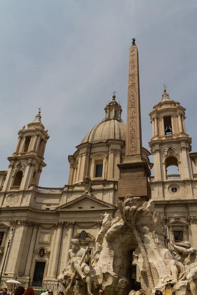 Svatý agnese v Janku v piazza navona, Řím, Itálie — Stock fotografie