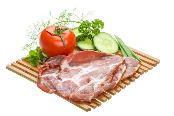 Bacon com legumes — Fotografia de Stock