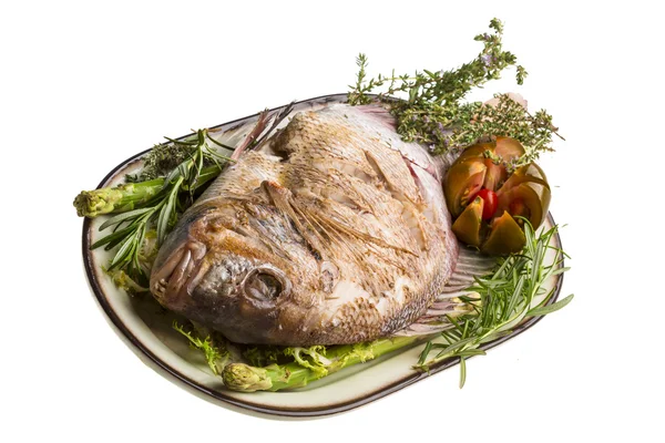 Grilled sea perch — Stock Photo, Image