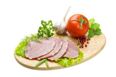 Olgun taze sebze jambon