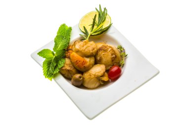 kuşkonmaz, limon, nane ve biberiye ile tarak