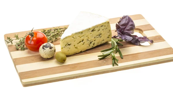 Cheese with herbs — Stock Photo, Image