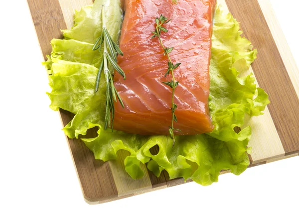 Filetto di salmone guarnito — Foto Stock