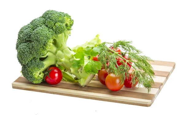 Brokoli und Kirschtomaten — Stockfoto