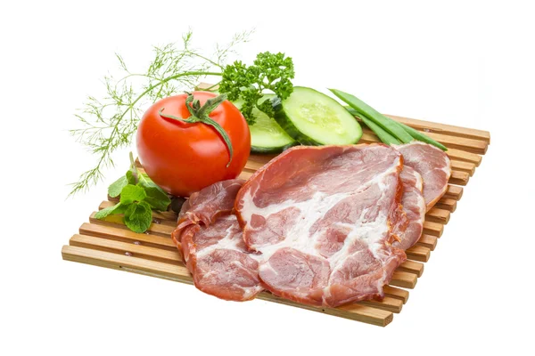 Bacon dengan sayuran — Stok Foto
