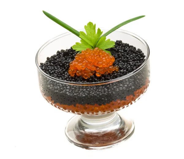 Rad and Black caviar — Stock Photo, Image