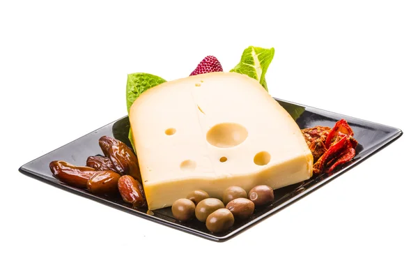 Yellow ripe cheese — Stock Photo, Image