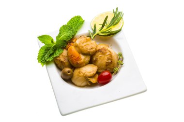 kuşkonmaz, limon, nane ve biberiye ile tarak