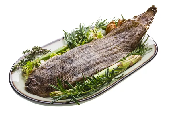 Dover sole pečené ryby — Stock fotografie