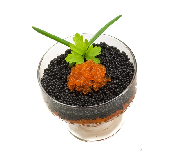 Rad and Black caviar — Stock Photo, Image