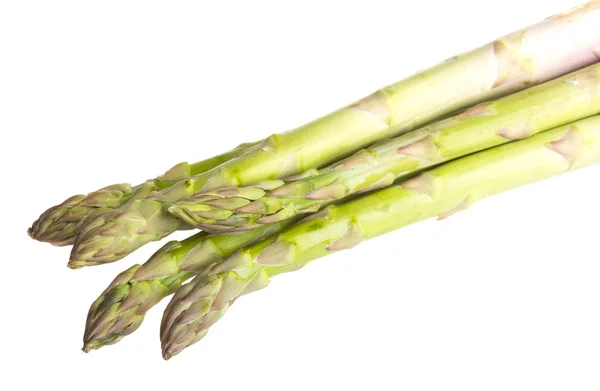 Verse asperges spears geïsoleerd op wit — Stockfoto