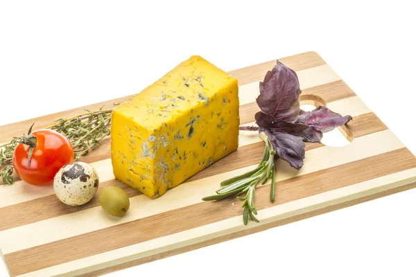 Yellow cheese with blue mold — Stock Photo, Image