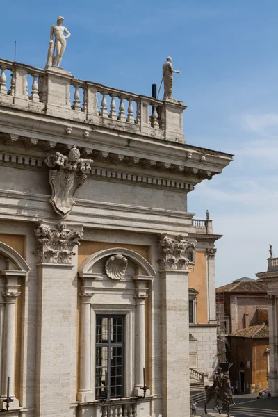 สแควร์ Campidoglio (Piazza del Campidoglio) ในกรุงโรม, อิตาลี — ภาพถ่ายสต็อก