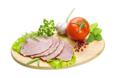 Olgun taze sebze jambon