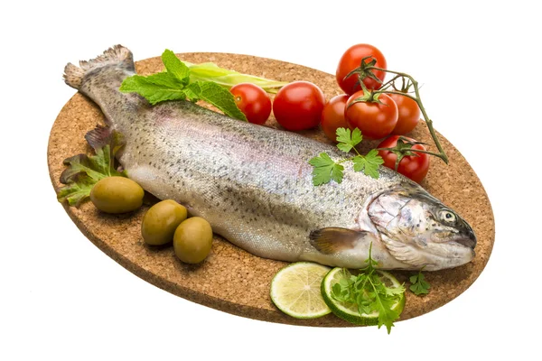 Fresh raw rainbow trout — Stock Photo, Image