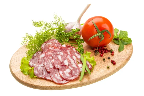 Frische reife Salami — Stockfoto