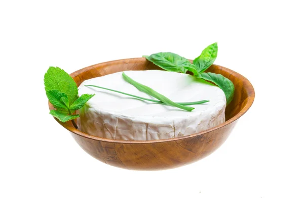 Camembert witn herbs, nuts and honey — Stock Photo, Image