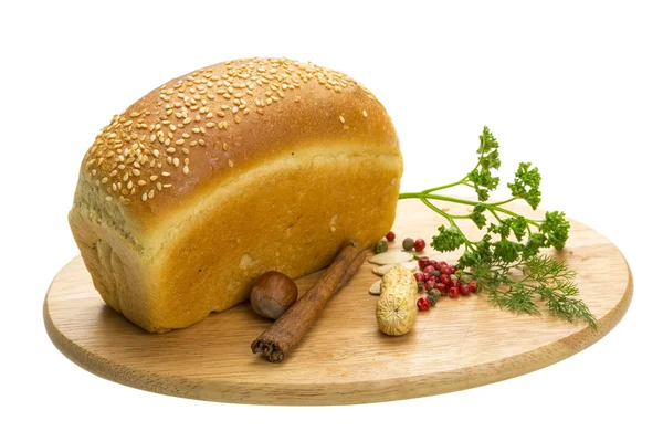 Bread with parsley and nuts — Stock Photo, Image