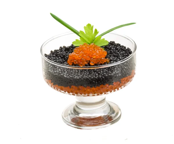 Rad and Black caviar — Stock Photo, Image