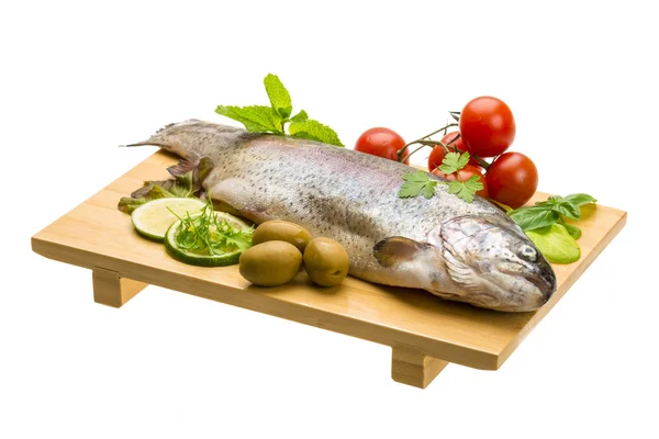 Fresh raw rainbow trout — Stock Photo, Image