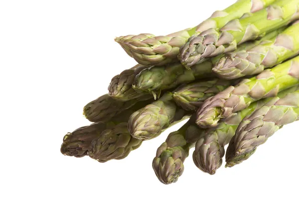 Fresh asparagus spears isolated on white — Stock Photo, Image