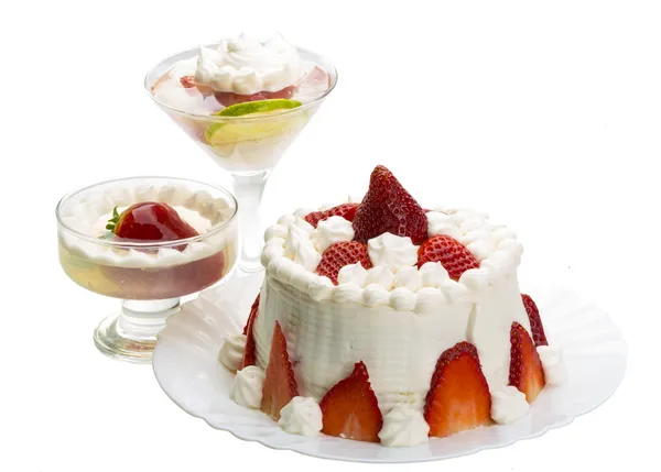 Dessert with strawberry — Stock Photo, Image