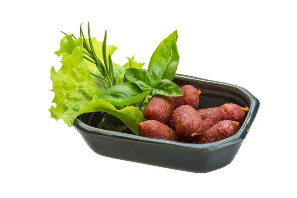 Salami sausages — Stock Photo, Image
