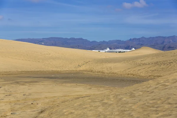 Maspalomas Duna - Wüste auf der Kanarischen Insel Gran Canaria — Stockfoto