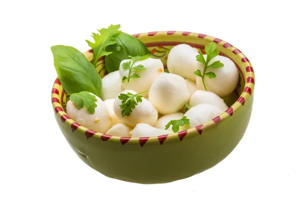 Mozzarella with herbs — Stock Photo, Image