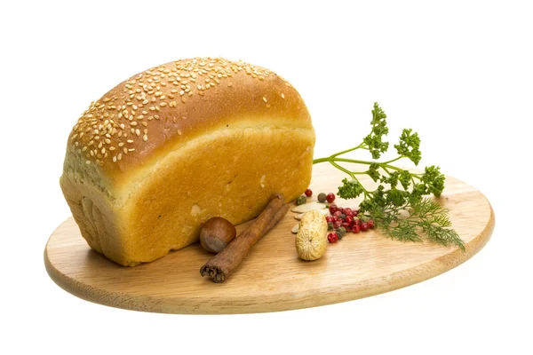 Bread with parsley and nuts — Stock Photo, Image