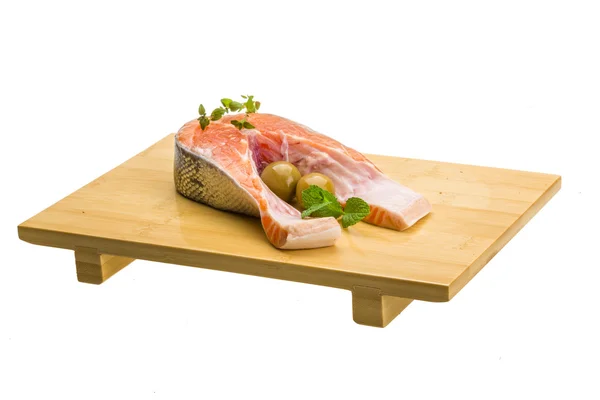 Raw Salmon steak — Stock Image Raw Salmon steak Stock Picture