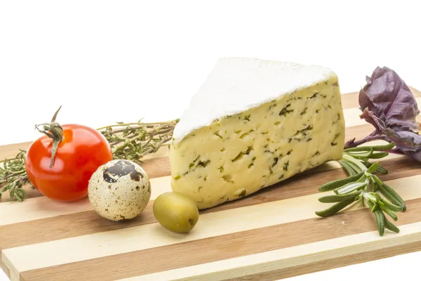 Cheese with herbs — Stock Photo, Image