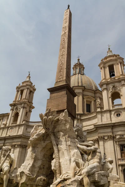 Święty agnese w agone w piazza navona, Rzym, Włochy — Zdjęcie stockowe