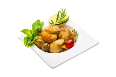 kuşkonmaz, limon, nane ve biberiye ile tarak