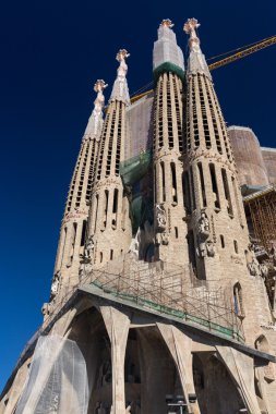 Barcelona İspanya - 28 Ekim: la sagrada familia - etkileyici Katedrali 19 Mart 1882 yılından bu yana inşa ediliyor ve bitmiş değildir gaudi tarafından tasarlanmış henüz 28 Ekim 2012 Barcelona, İspanya.