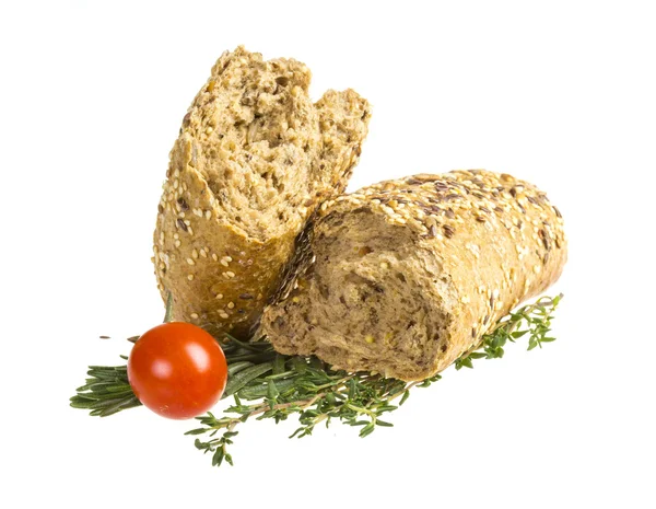 Bread with seeds and herbs — Stock Photo, Image